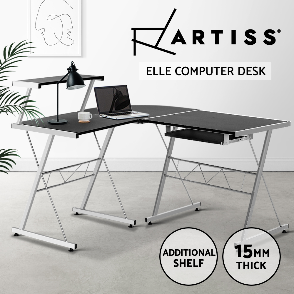 Artiss Corner Computer Desk Home Office Desks Study PC Laptop Table Shelves - Picture 29 of 86