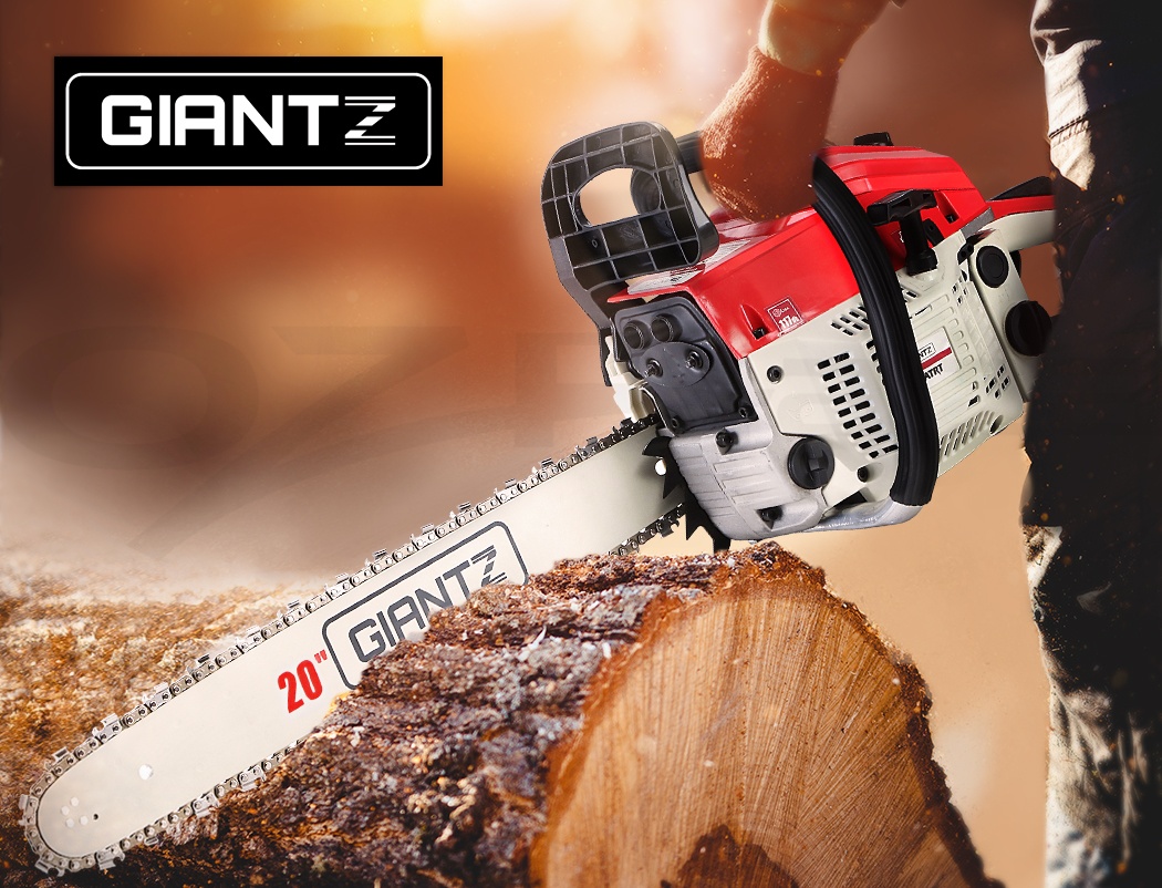 Giantz Chainsaw Chainsaws 52cc Cordless Hand Petrol 20” Bar EStart