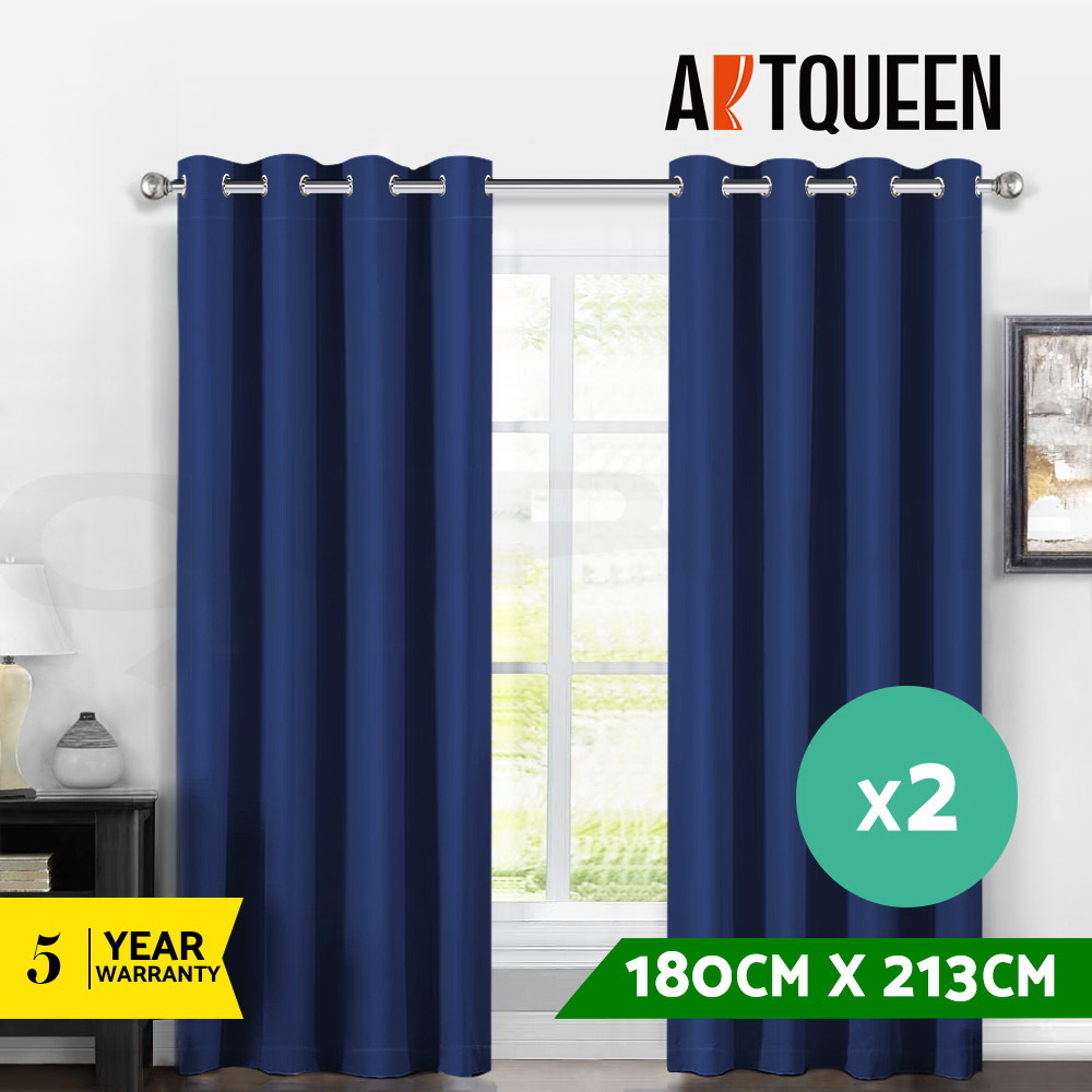 Art Queen 2x Blockout Curtains Window Blackout Curtain Eyelet 3