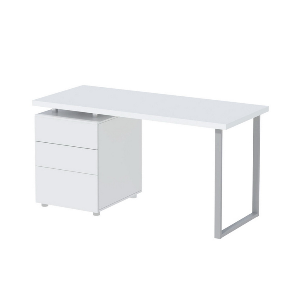 Artiss Corner Computer Desk Office Study Desks Table Drawers Shelves White Black - Picture 77 of 106