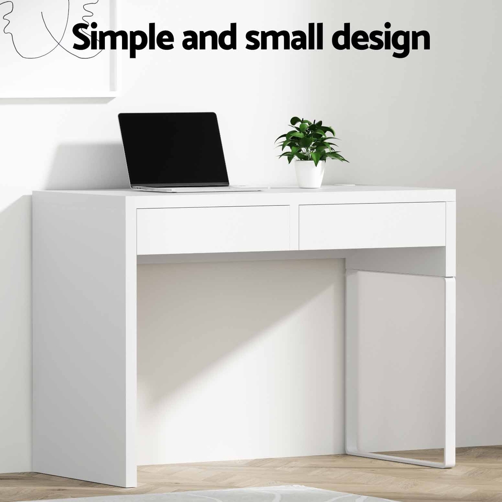Artiss Corner Computer Desk Office Study Desks Table Drawers Shelves White Black - Picture 56 of 106