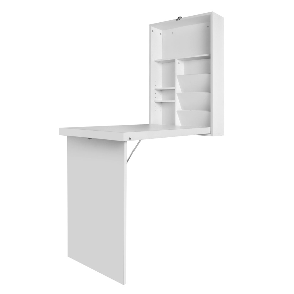 Artiss Corner Computer Desk Office Study Desks Table Drawers Shelves White Black - Picture 37 of 106