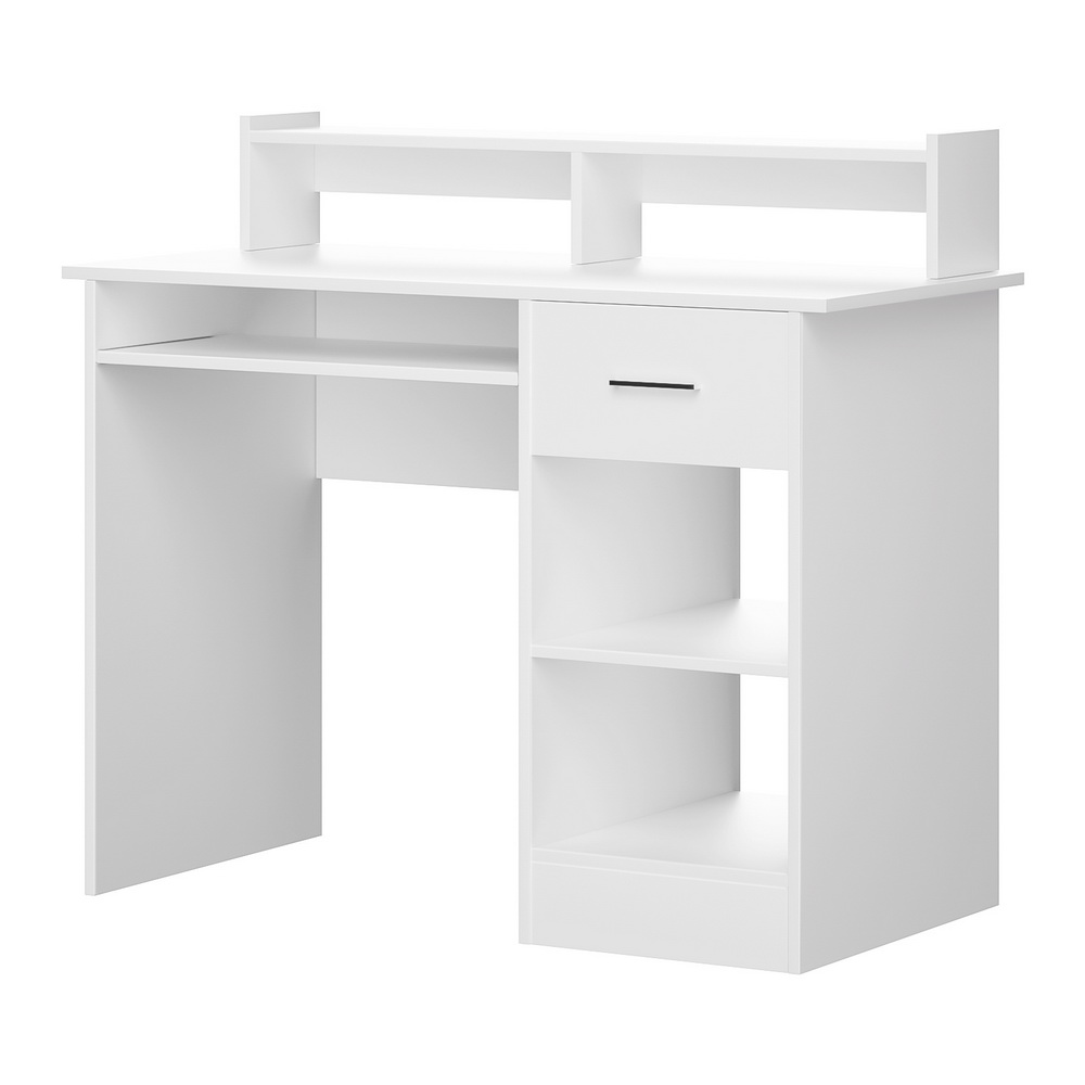 Artiss Corner Computer Desk Office Study Desks Table Drawers Shelves White Black - Picture 61 of 106
