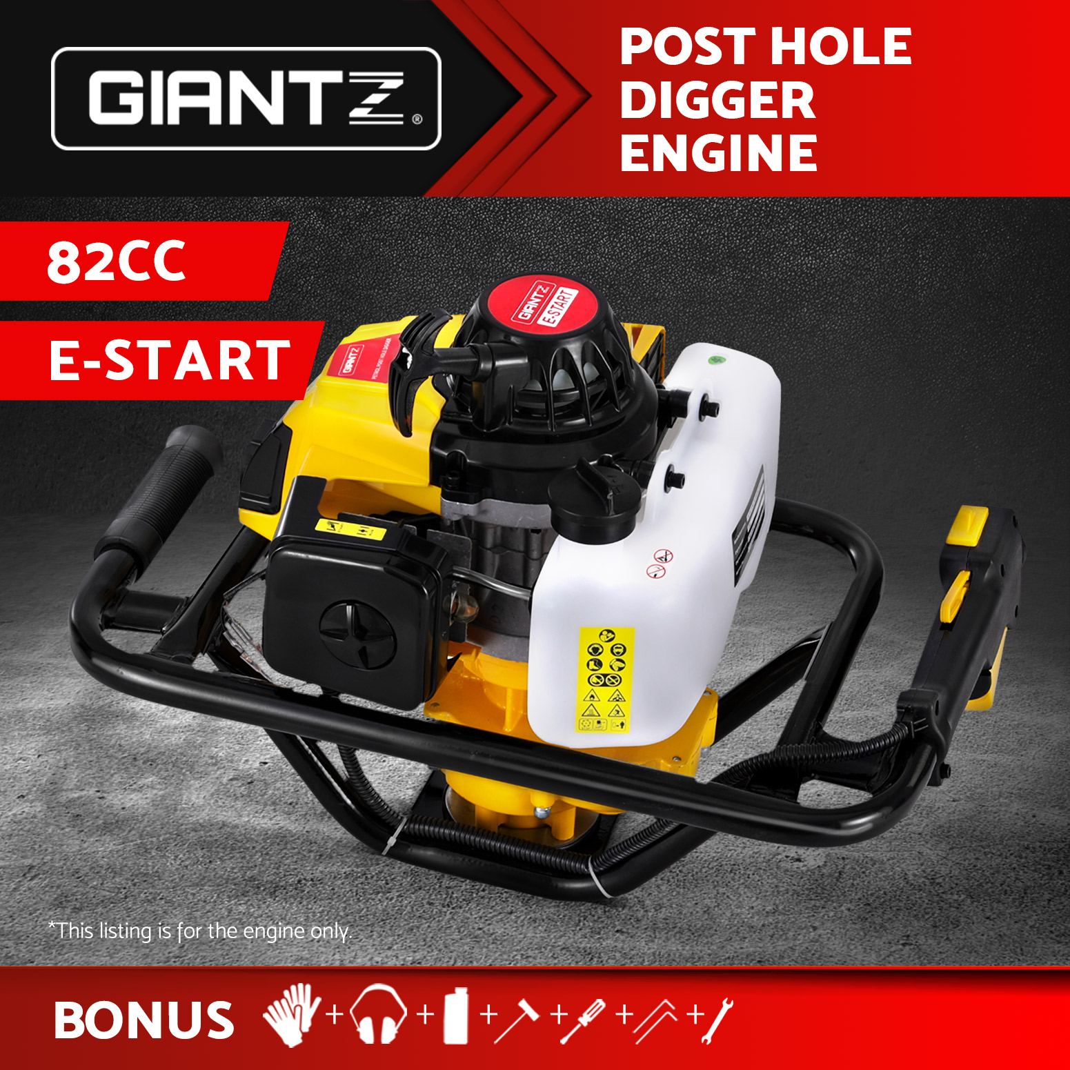 Giantz Post Hole Digger Petrol Motor Diggers Fence Drill Borer Petrol Drill - Picture 13 of 14
