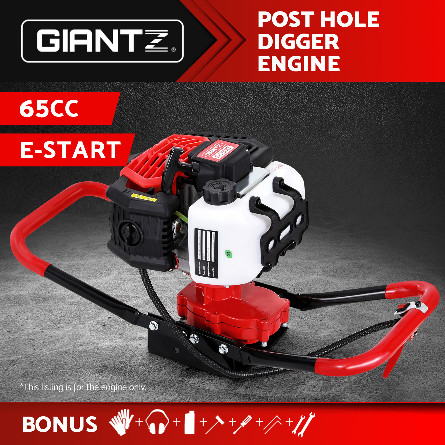 Giantz Post Hole Digger Petrol Motor Diggers Fence Drill Borer Petrol Drill - Picture 9 of 14