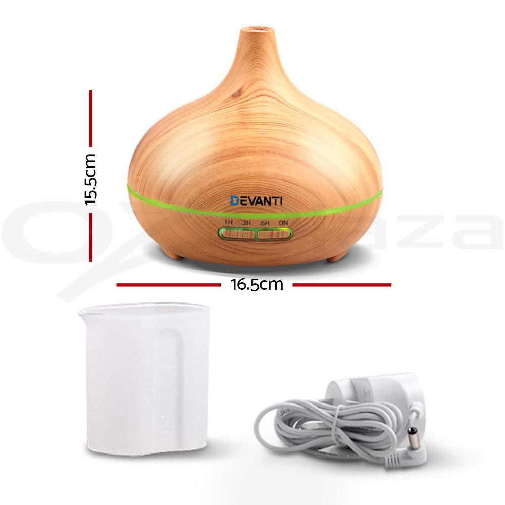 Devanti Aromatherapy Diffuser Aroma Essential Oil Air Humidifier Wood Grain - Picture 32 of 33