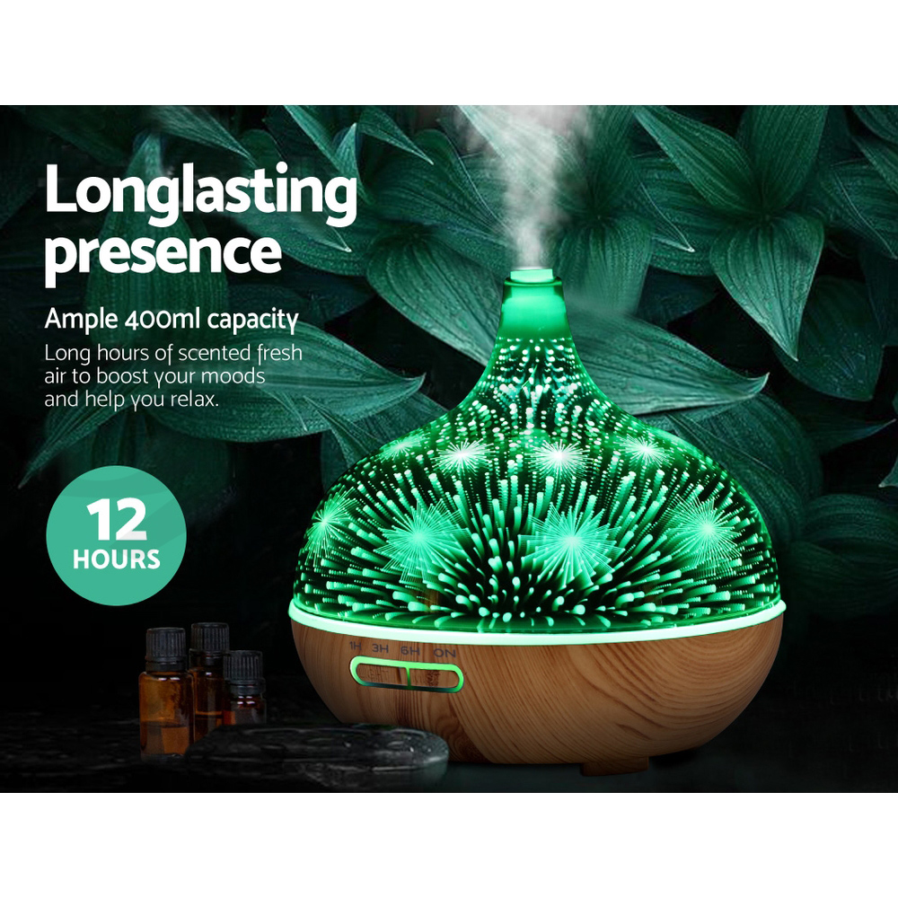 Devanti Aromatherapy Diffuser 3D Aroma Essential Oils Ultrasonic Air Humidifier - Picture 17 of 35