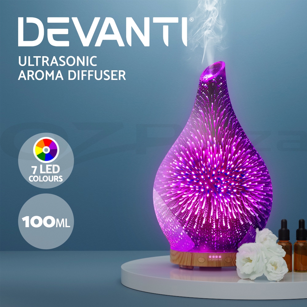 Devanti Aromatherapy Diffuser 3D Aroma Essential Oils Ultrasonic Air Humidifier - Picture 34 of 35