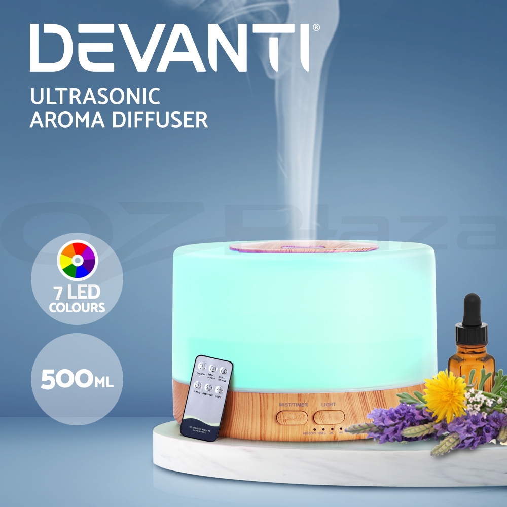 Devanti Aromatherapy Diffuser Aroma Essential Oil Ultrasonic Air Humidifier Mist - Picture 98 of 133