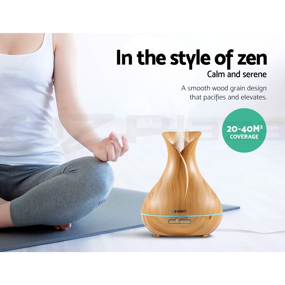 Devanti Aromatherapy Diffuser Aroma Essential Oil Ultrasonic Air Humidifier Mist - Picture 22 of 133