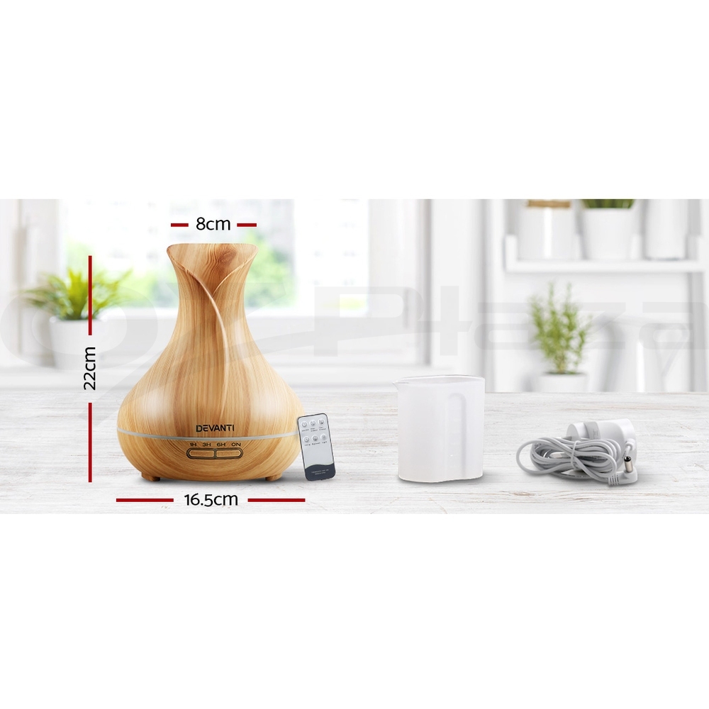 Devanti Aromatherapy Diffuser Aroma Essential Oil Ultrasonic Air Humidifier Mist - Picture 31 of 133