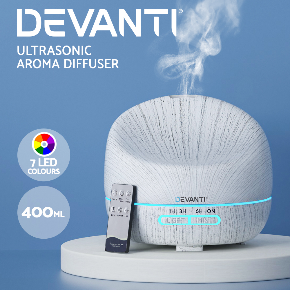 Devanti Aromatherapy Diffuser Aroma Essential Oil Ultrasonic Air Humidifier Mist - Picture 38 of 133