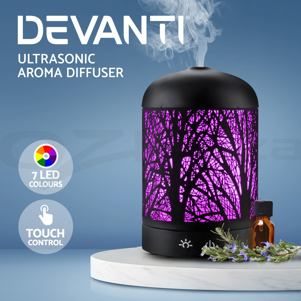 Devanti Aromatherapy Diffuser Aroma Essential Oil Ultrasonic Air Humidifier Mist - Picture 32 of 133