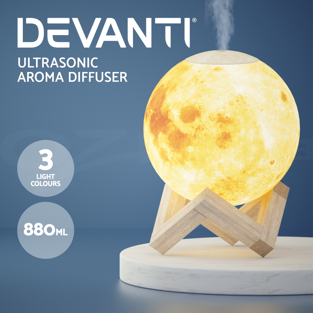 Devanti Aromatherapy Diffuser Aroma Essential Oil Ultrasonic Air Humidifier Mist - Picture 35 of 133