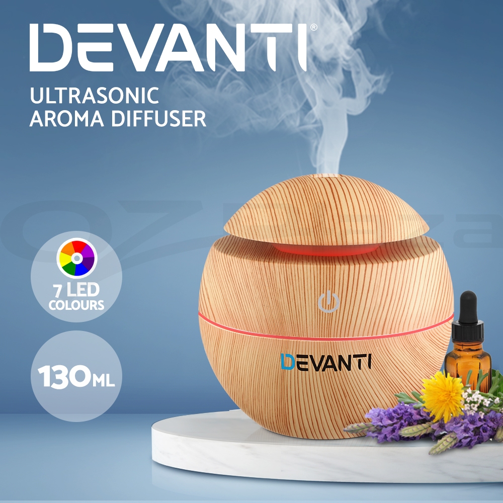 Devanti Aromatherapy Diffuser Aroma Essential Oil Ultrasonic Air Humidifier Mist - Picture 65 of 133
