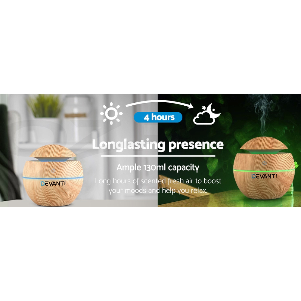 Devanti Aromatherapy Diffuser Aroma Essential Oil Ultrasonic Air Humidifier Mist - Picture 67 of 133