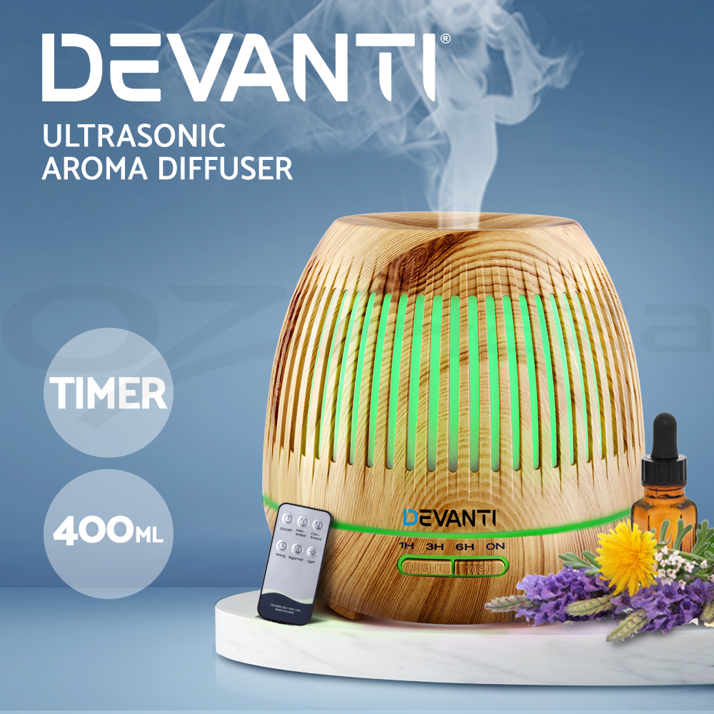 Devanti Aromatherapy Diffuser Aroma Essential Oil Ultrasonic Air Humidifier Mist - Picture 76 of 133