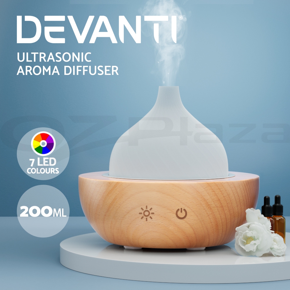 Devanti Aromatherapy Diffuser Aroma Essential Oil Ultrasonic Air Humidifier Mist - Picture 50 of 133