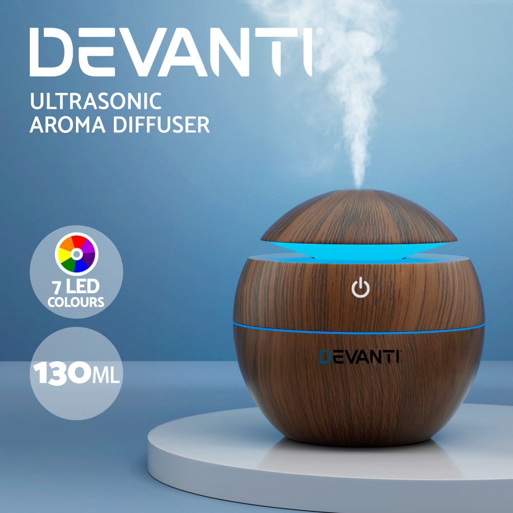 Devanti Aromatherapy Diffuser Aroma Essential Oil Ultrasonic Air Humidifier Mist - Picture 63 of 133