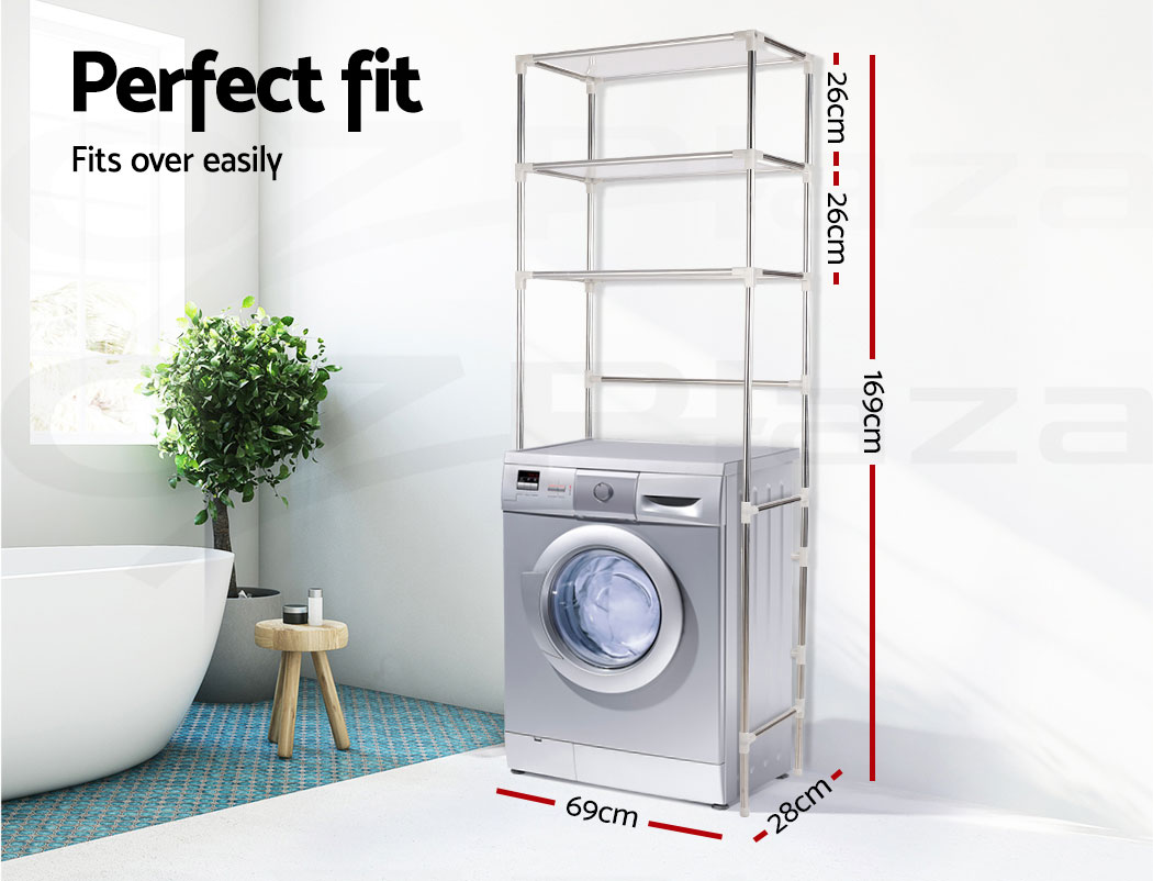 3 Tier Laundry Room Storage Rack Over Washing Machine Towel Shelf Unit