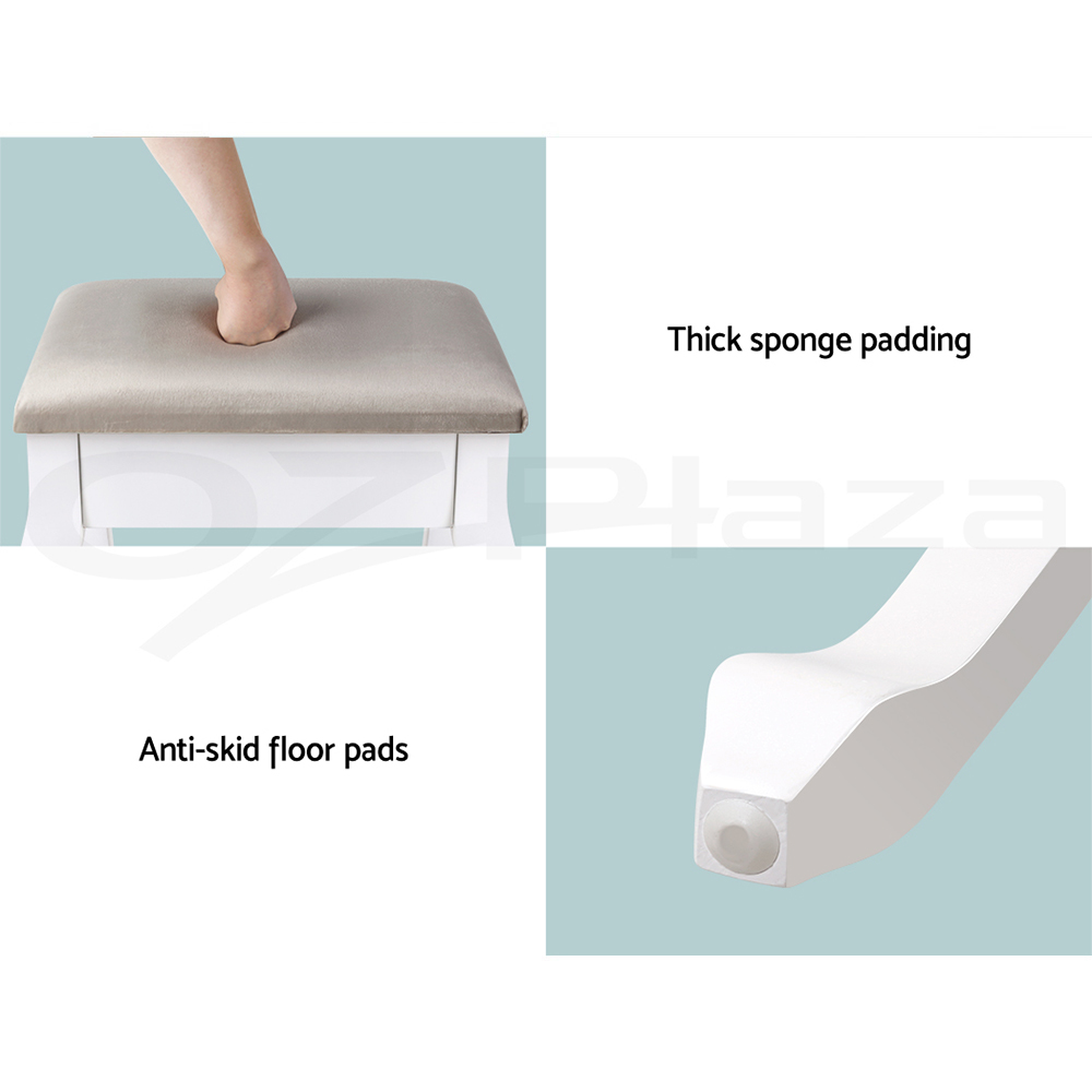 Artiss Dressing Table Stool Set Mirror Drawers Jewellery Cabinet Makeup Vanity - Picture 41 of 44