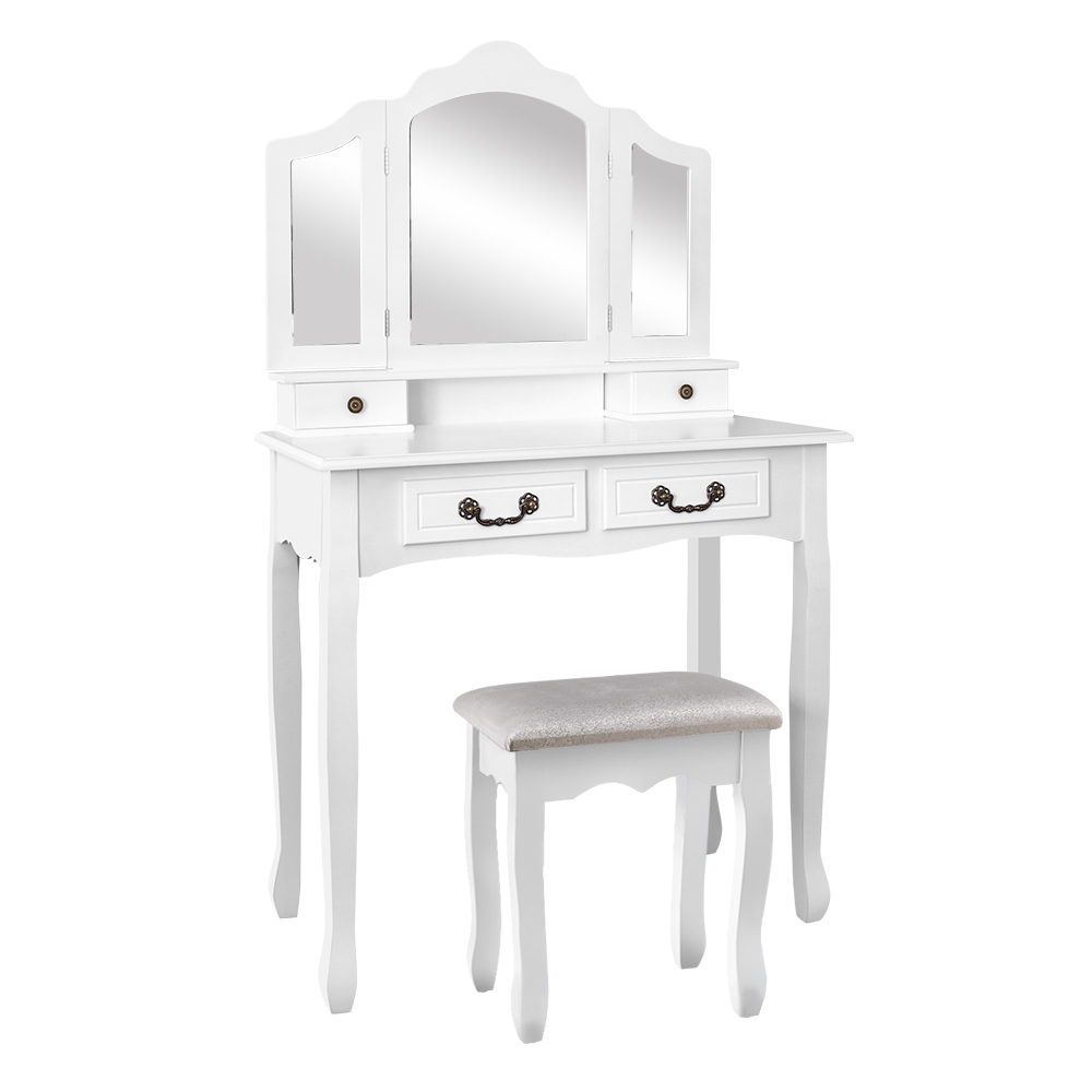 Artiss Dressing Table Stool Set Mirror Drawers Jewellery Cabinet Makeup Vanity - Picture 44 of 44