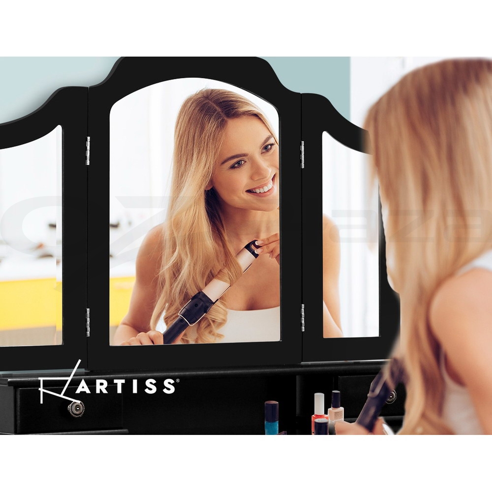 Artiss Dressing Table Stool Set Mirror Drawers Jewellery Cabinet Makeup Vanity - Picture 32 of 44