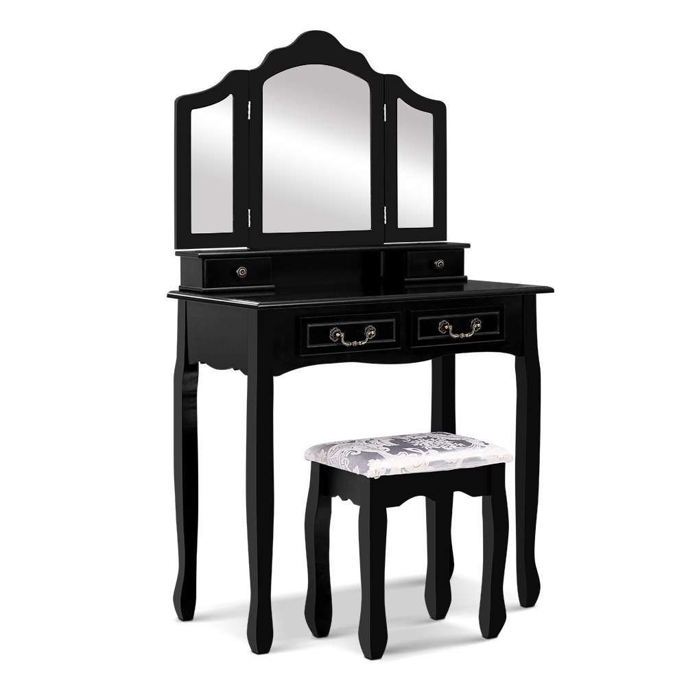 Artiss Dressing Table Stool Set Mirror Drawers Jewellery Cabinet Makeup Vanity - Picture 33 of 44