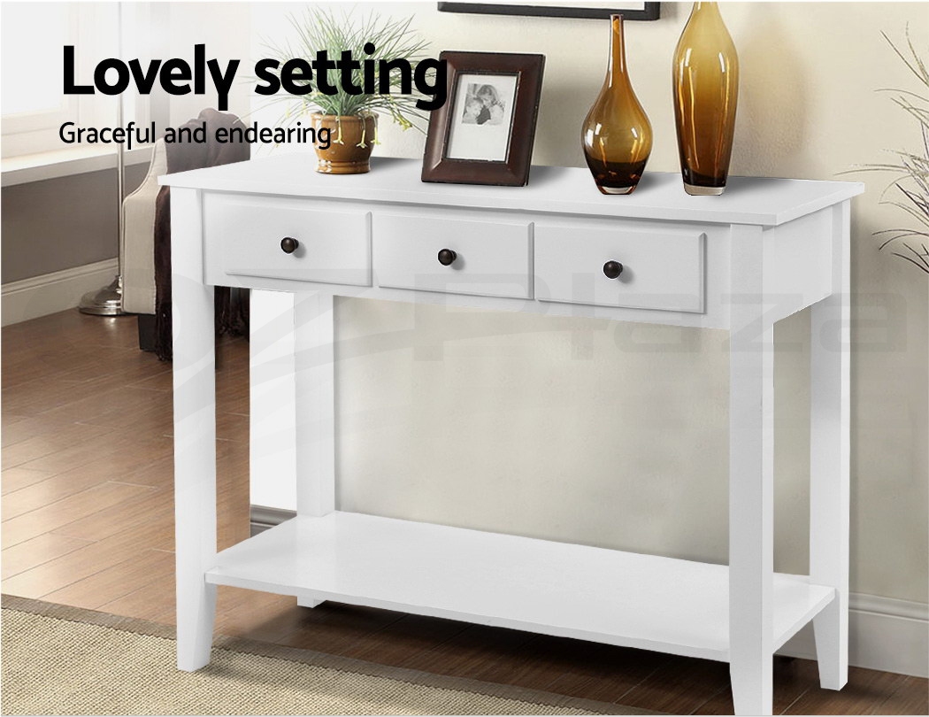 Artiss Hallway Console Table Hall Side Entry 3 Drawers Display French