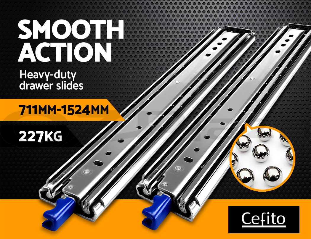 500lb Draw 2007mm 227kg Heavy Duty Drawer Slides // Fridge Runners 80/"