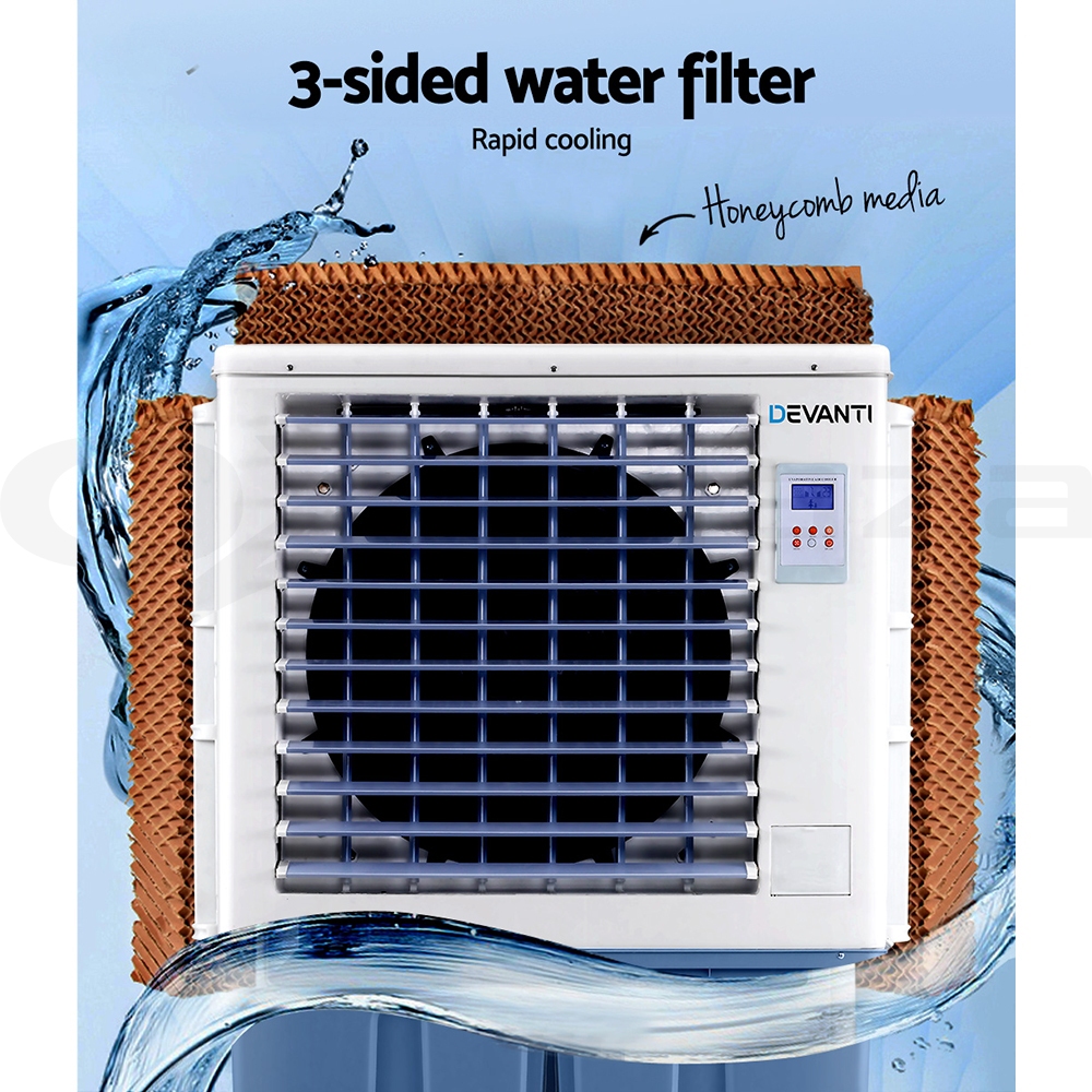 Devanti Evaporative Air Cooler Industrial Portable Fan Water Cooler Commercial eBay