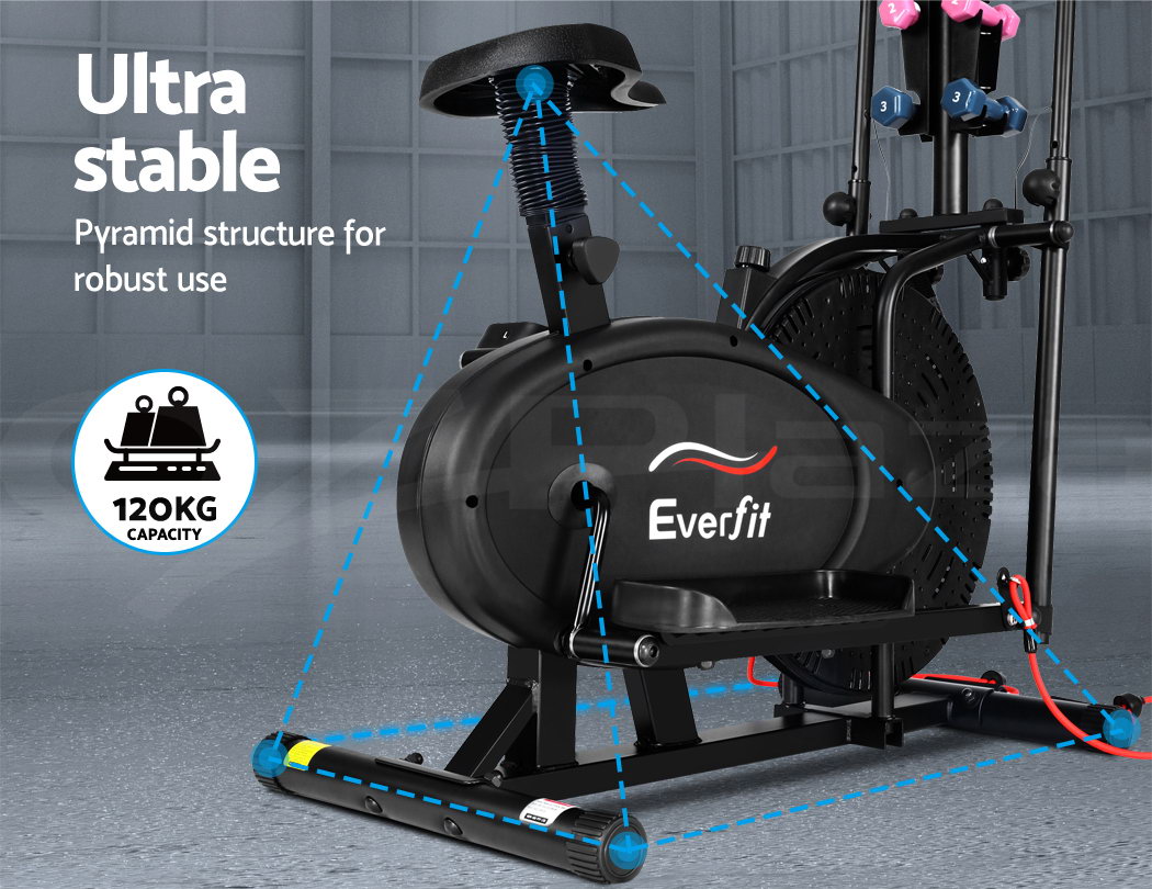 everfit exercise bike elliptical cross trainer