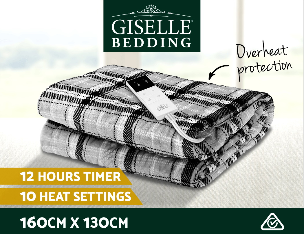 Giselle Bedding Washable Heated Electric Throw Rug Snuggle Blanket