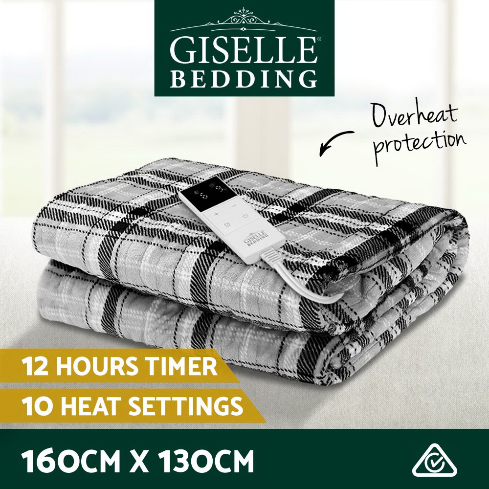 Giselle Electric Throw Rug Blanket Heated Washable Fleece Winter Warming Sofa - Picture 19 of 26