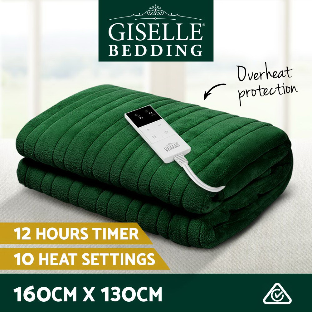 Giselle Electric Throw Rug Blanket Heated Washable Fleece Winter Warming Sofa - Picture 17 of 26