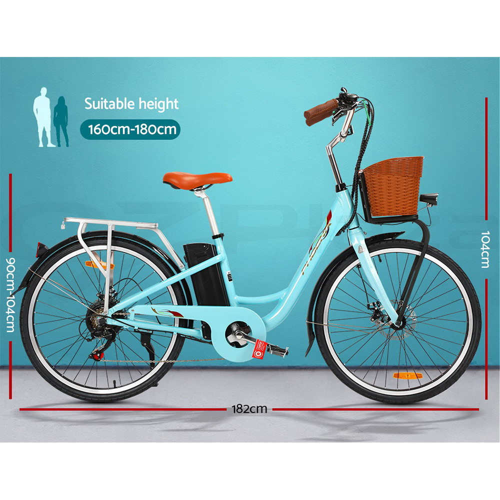 Phoenix 26" Electric Bike City Bicycle eBike eBike Urban Commuter w