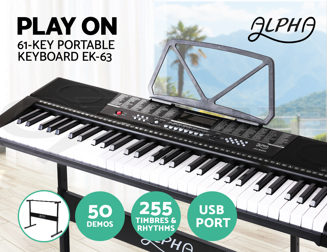Alpha 61 Keys Digital Piano Keyboard Electronic Electric Keyboards