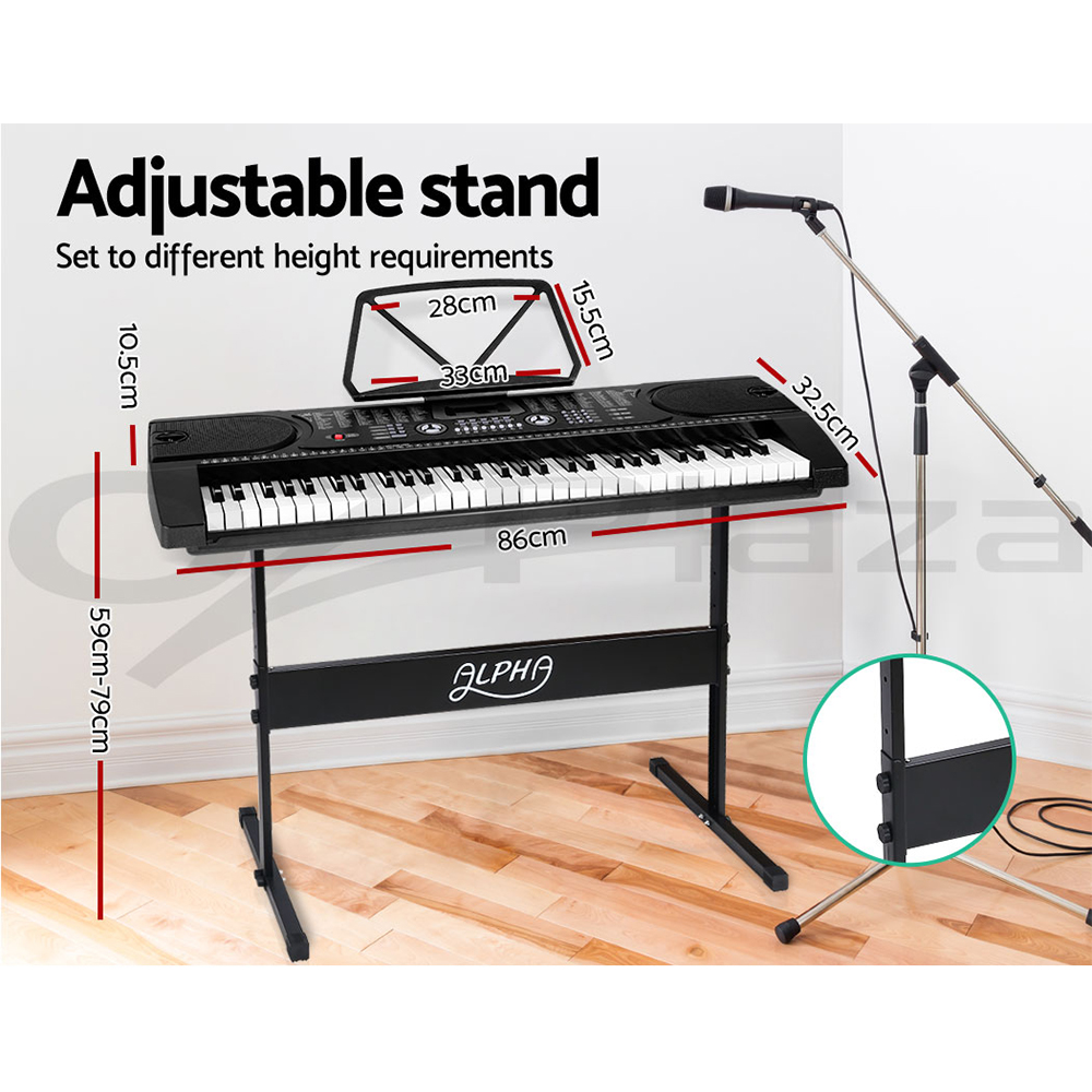 Alpha 61 Keys Digital Piano Keyboard Electronic Electric Keyboards