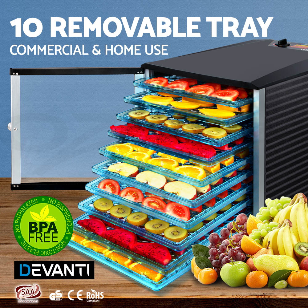 Devanti Food Dehydrators Commercial Fruit Dehydrator Jerky Maker