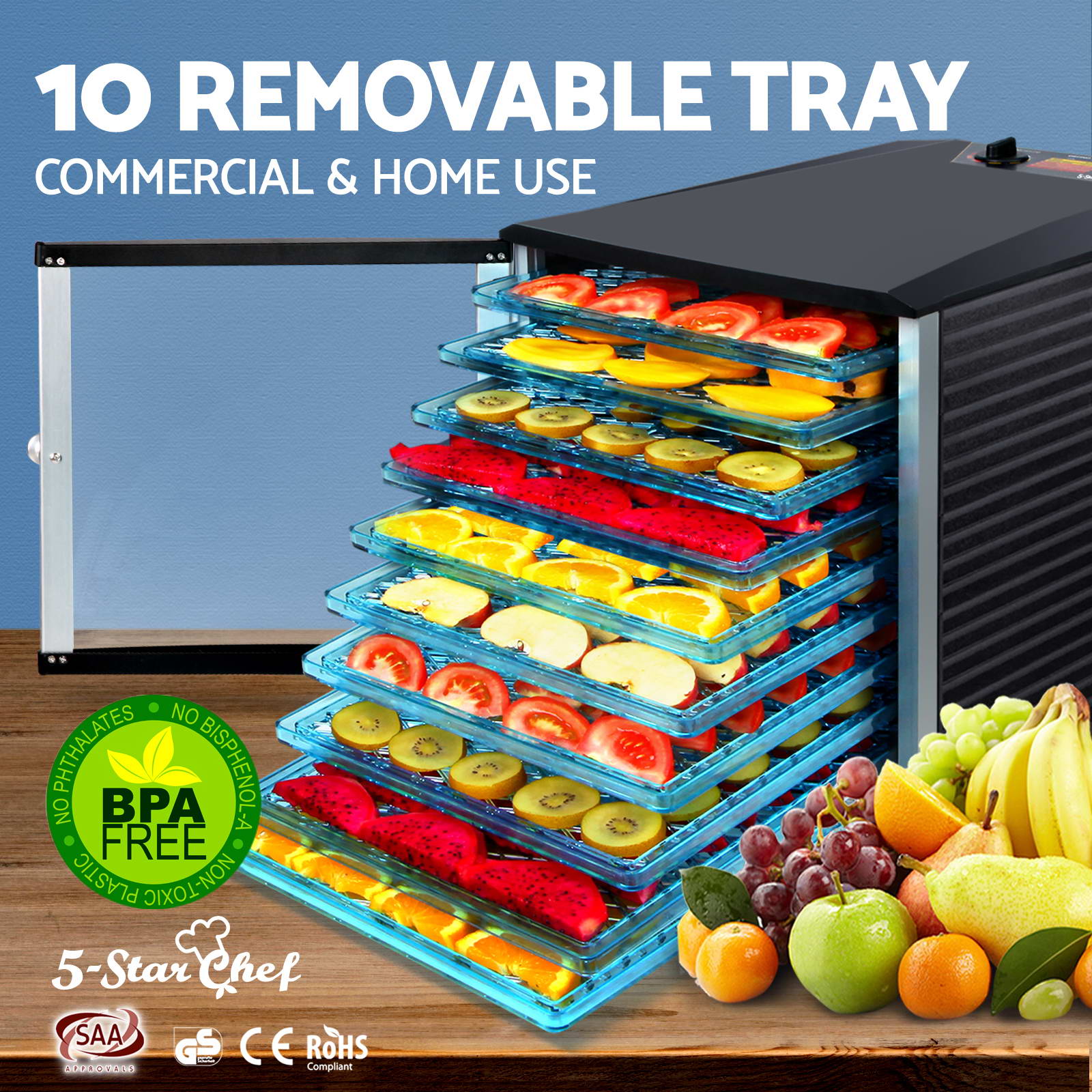 5Star Chef Food Dehydrator Commercial Preserve Yogurt Fruit Dryer