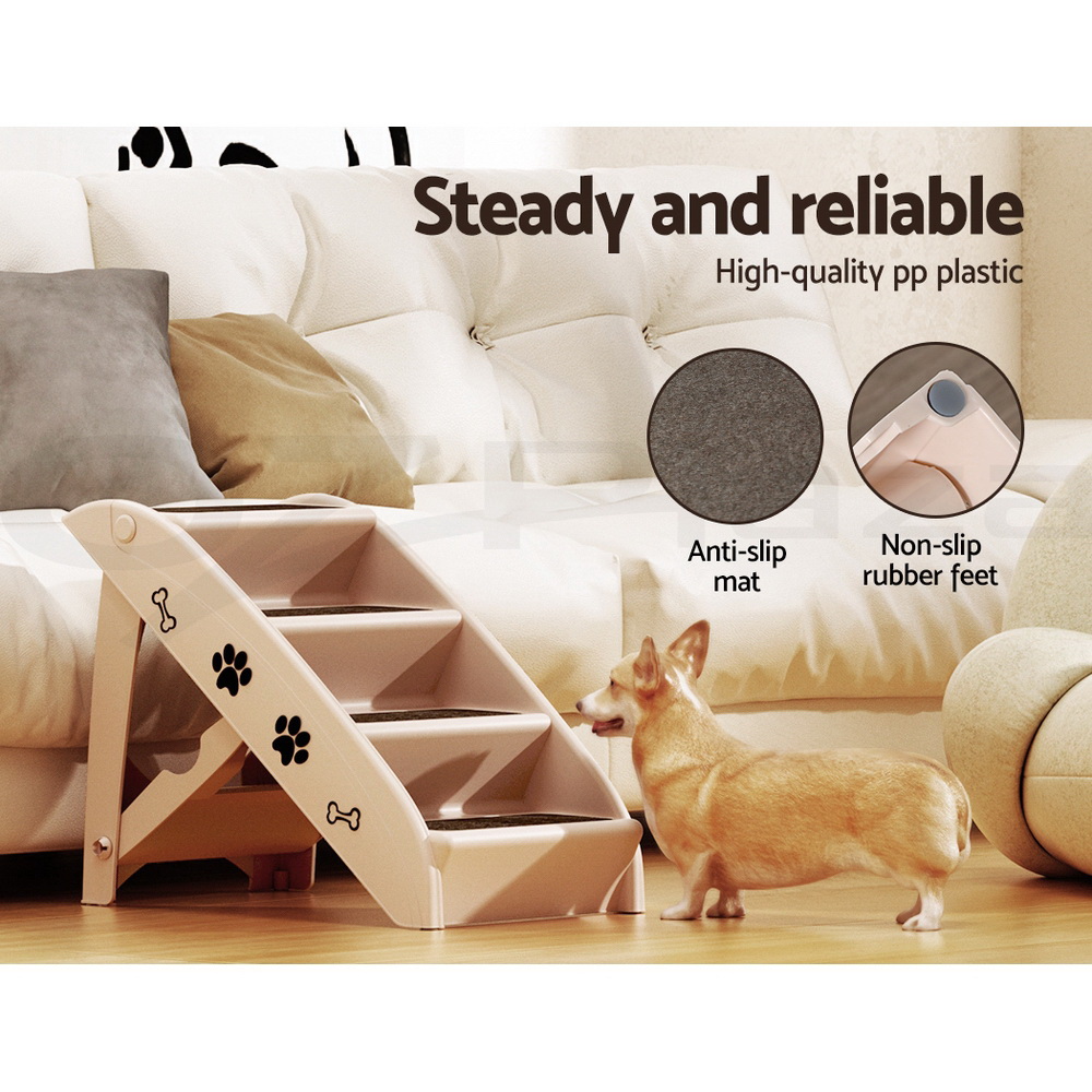 i.Pet Dog Ramp Steps For Bed Sofa Car Pet Stairs Ladder Travel Foldable Portable - Picture 47 of 72