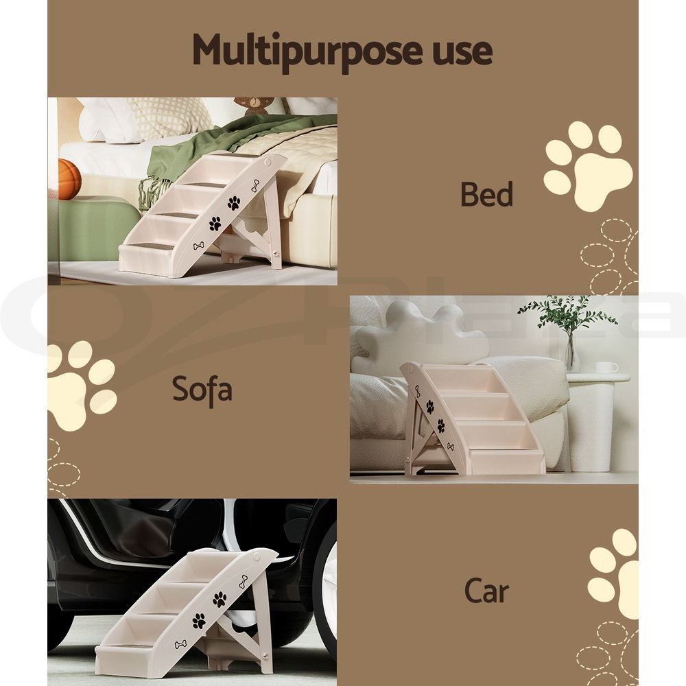 i.Pet Dog Ramp Steps For Bed Sofa Car Pet Stairs Ladder Travel Foldable Portable - Picture 52 of 72