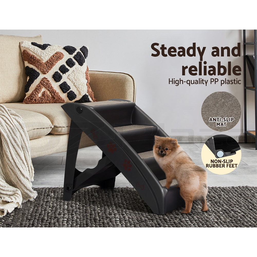 i.Pet Dog Ramp Steps For Bed Sofa Car Pet Stairs Ladder Travel Foldable Portable - Picture 8 of 72