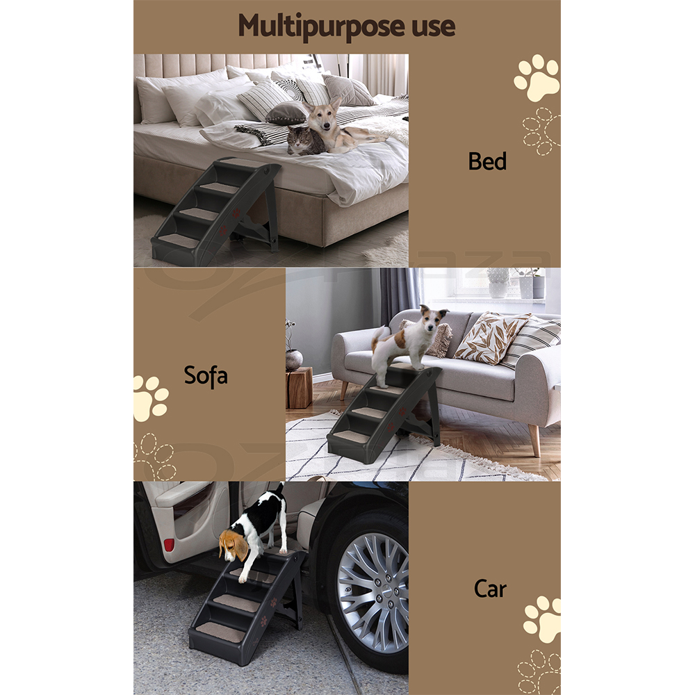 i.Pet Dog Ramp Steps For Bed Sofa Car Pet Stairs Ladder Travel Foldable Portable - Picture 13 of 72