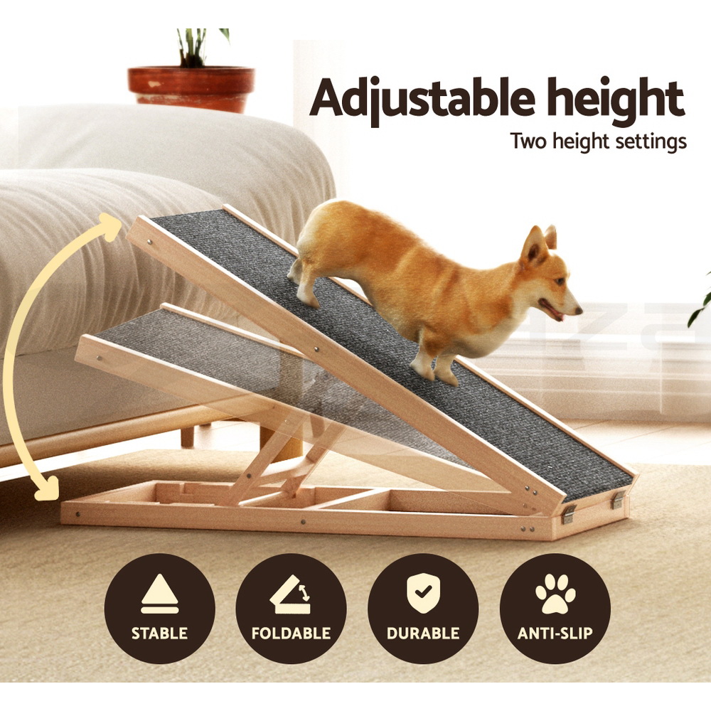 i.Pet Dog Ramp Steps For Bed Sofa Car Pet Stairs Ladder Travel Foldable Portable - Picture 59 of 72
