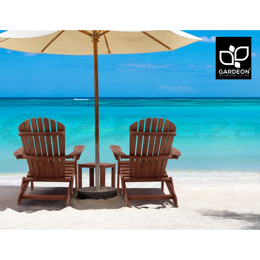 Gardeon Outdoor Furniture Beach Chairs Table Chair Lounge Wooden Patio