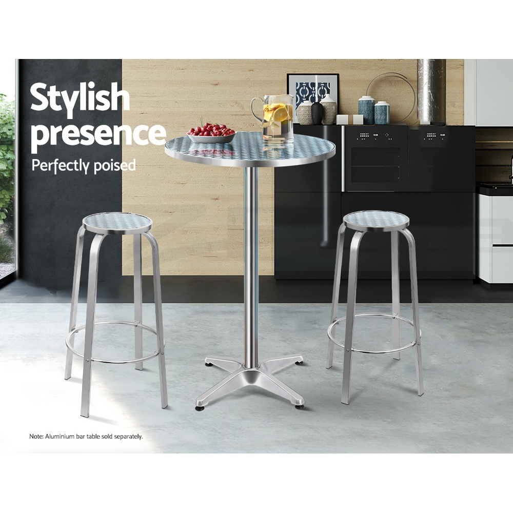 Gardeon Outdoor Bar Table Cafe Patio Setting Stools Table Aluminium Furniture - Picture 44 of 84