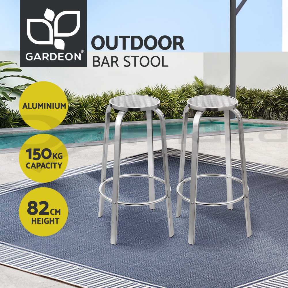 Gardeon Outdoor Bar Table Cafe Patio Setting Stools Table Aluminium Furniture - Picture 41 of 84
