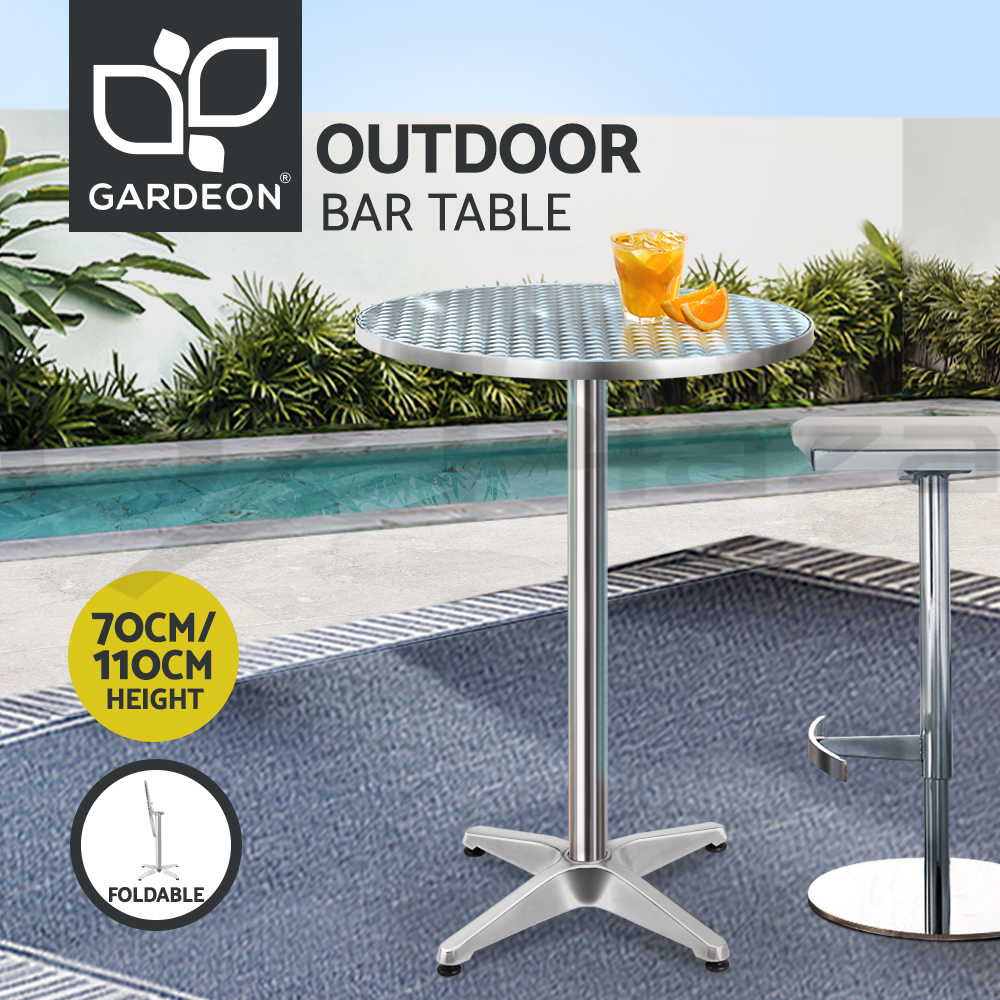 Gardeon Outdoor Bar Table Cafe Patio Setting Stools Table Aluminium Furniture - Picture 12 of 84