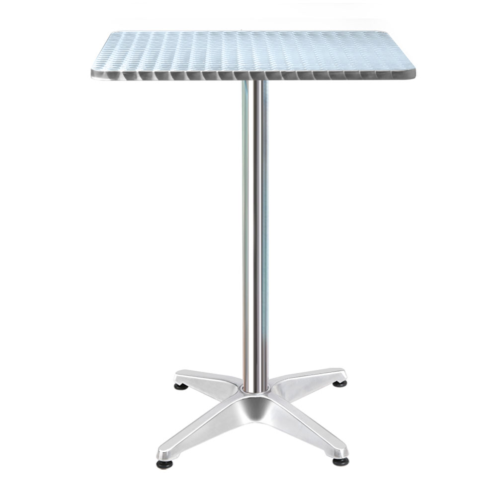 Gardeon Outdoor Bar Table Cafe Patio Setting Stools Table Aluminium Furniture - Picture 31 of 84